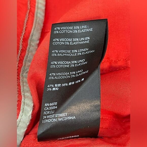 Anthropologie High Waist short in Red 30 - Picture 8 of 9